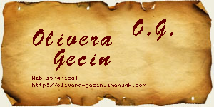 Olivera Gecin vizit kartica